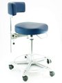 Anatomic Doctor´s work chair, dark blue with foot support, made in Germany by Greiner, NEW!