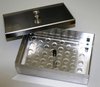 Disinfection tray for up to 36 tonometer measuring bodies, apx. 150x102x45mm stainless V2A steel, made in Germany