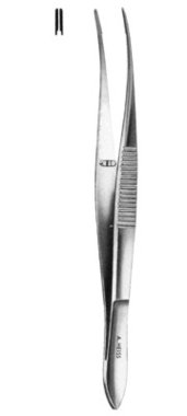 Barraquer Tying Forceps, curved, 1 mm, 11cm, Item No.: 000691