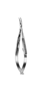 Castroviejo Micro-Needle Holder, curved 0,5 x 9 mm with lock, 9 cm, Item No.: 000720