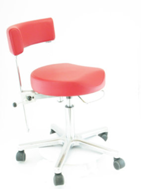 Anatomic Doctor´s work chair, red, made in Germany by Greiner, NEW!, Item No.: 017050