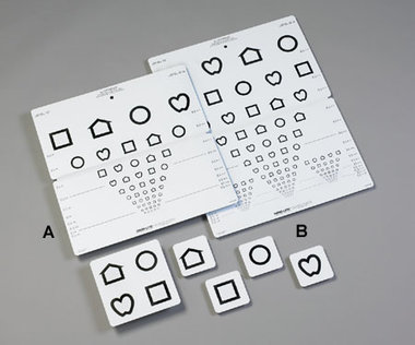 Lea symbols Distance Visual Acuity Test for children 2-4 years, 15 lines, Item No.: 018572