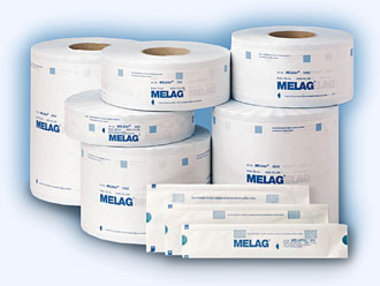 Melag MELAfol Klarsicht-Sterilisierverpackung 752 für Dampf, 75mm x 200m, mit Behandelungsindikator, Artikelnummer: 012657