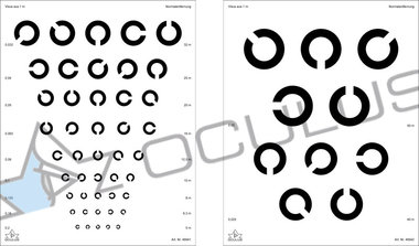 Oculus Visustafeln zur Gutachterlichen Sehschärfebestimmung, NEU, Artikelnummer: 290620117