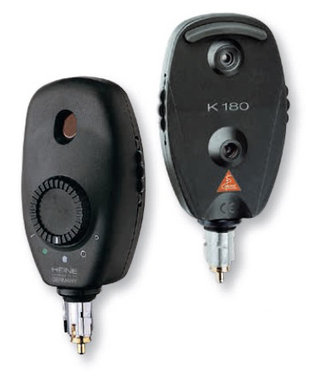HEINE K180® Ophthalmoskop, 2,5 Volt mit Blendenrad 1, ohne Griff, Artikelnummer: 11062013k01