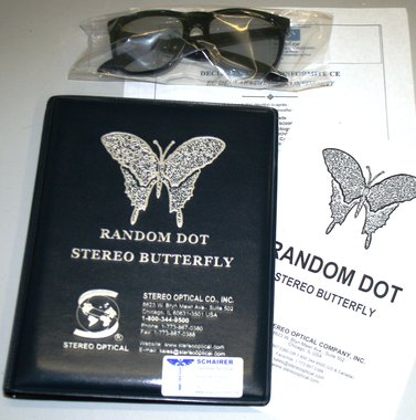 Stereo Optical Stereotest Butterfly with pol. specs, Item No.: 017013