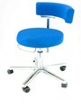 Anatomischer Arztstuhl Greiner, made in Germany, Modell Workstools, leuchtblau, ohne Fußring, NEU!