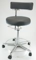 Anatomischer Arztstuhl Greiner, made in Germany, Modell Workstools, schwarz, mit Fußring, NEU!