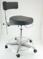 Anatomic Doctor´s work chair, dark grey with foot support, made in Germany by Greiner, NEW!