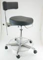 Anatomischer Arztstuhl Greiner, made in Germany, Modell Workstools, dunkelgrau mit Fußring, NEU!