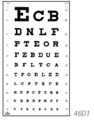 Sehprobentafel Buchstaben Plastik Schairer Exklusiv, eingeschweißt, V=0,10- 1,25