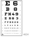 Sehprobentafel Buchstaben und Zahlen, Schairer Exklusiv, Plastik eingeschweißt, V=0,125- 1,66