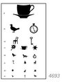 Sehprobentafel Kinderbilder nach Löhlein, Schairer Exklusiv, Plastik eingeschweißt, V=0,2 - 1,0